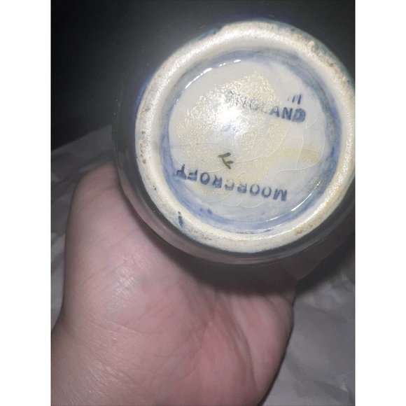 Moorcroft art pottery vase with flowers - marked​​​​ - Picture 7 of 12